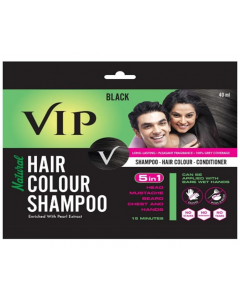 Vip Hair Colour Shampoo 5 In 1 Black 40ml