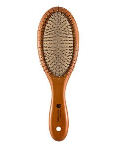 Intervion Hair Brush Wooden with Nylon Pins