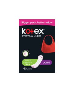 Kotex Everyday Panty Liners Long lightly scented 60 Liners