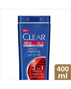 Clear Men's Anti-Dandruff 2 in 1 Style Express Shampoo 400 ml