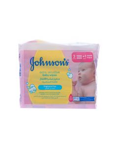 Johnson Baby Wipes Extra Sensi Frag Free 3+1 Free 224 wipes