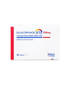 Glucophage XR 750 Mg 30 Tab