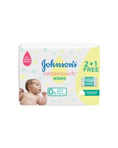 Johnson Cottontouch Wipes 2+1 Free 168 wipes