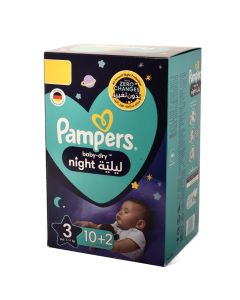 Pampers Night 3 - 10+2 Diapers 5289