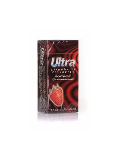 Ultra Strawberry Condoms 12 Pcs