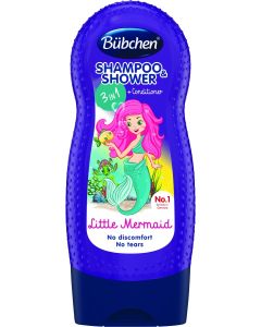 Bubchen Shampoo ,Shower&Conditioner 3in1 Little Mermaid 230 ML