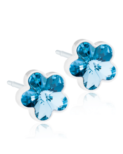 Blomdahl Earrings Flower Aquamarine MP