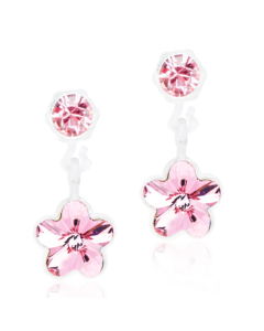 Blomdahl Earrings Pendant Flower Light Rose MP