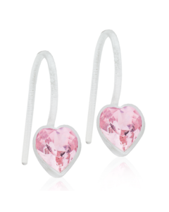 Blomdahl Earrings Pendant Fixed Heart 6 MM Light Rose MP