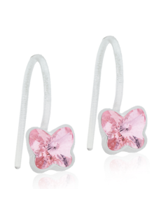 Blomdahl Earrings Pendant Fixed Butterfly Light Rose