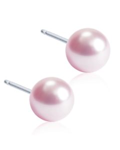 Blomdahl Earrings Pearl 6MM Light Rose NT
