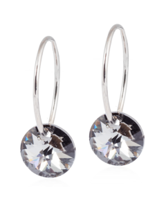 Blomdahl Earrings Round Crystal NT